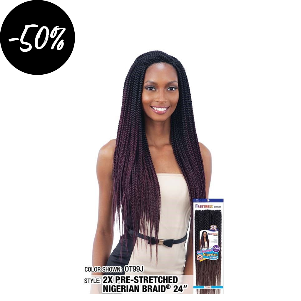 FreeTress Synthetic Braids – 2x Pre-Stretched Nigerian Braid 24 ...